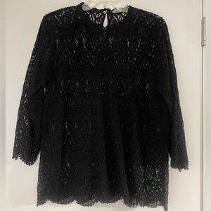 Zara black lacy top
